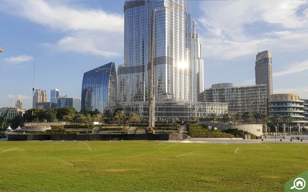 burj park near the address residence fountain views
