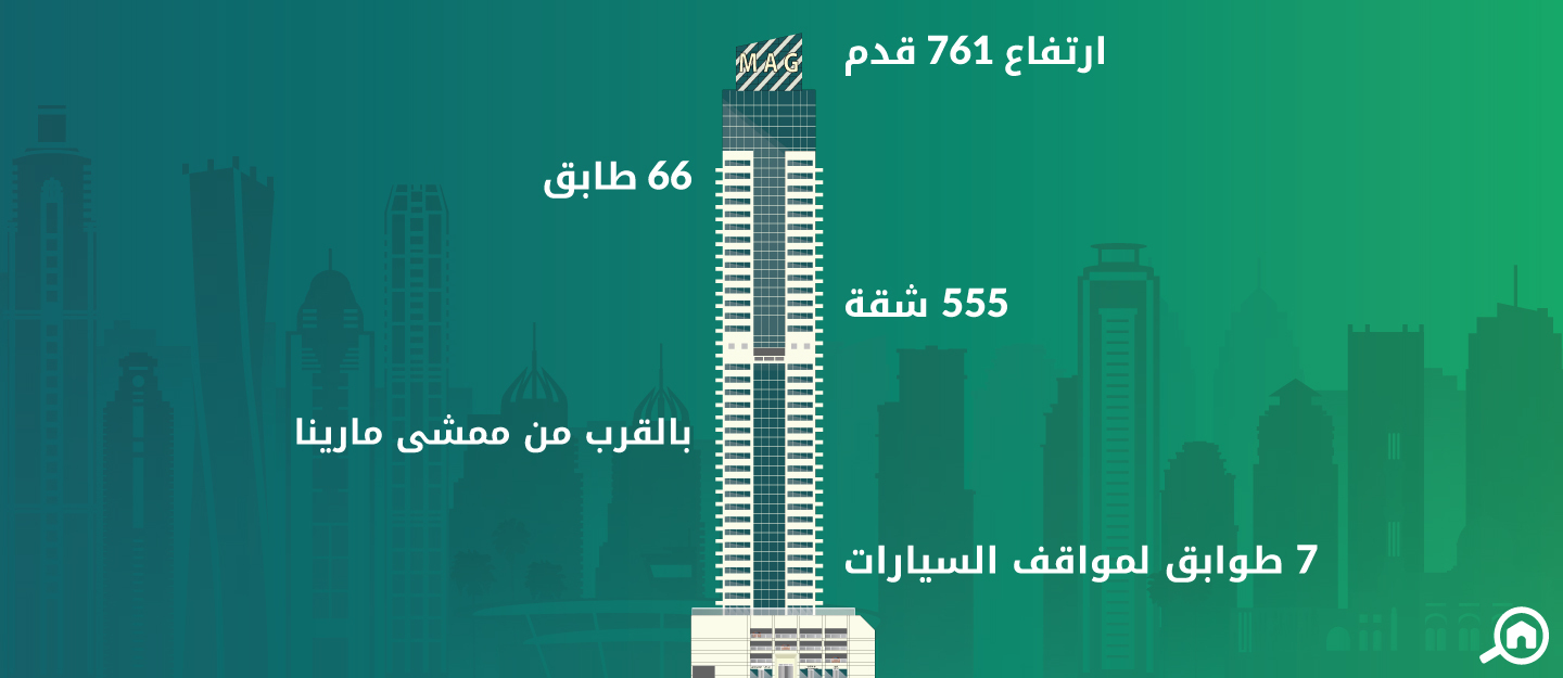 برج ماج 218، دبي مارينا