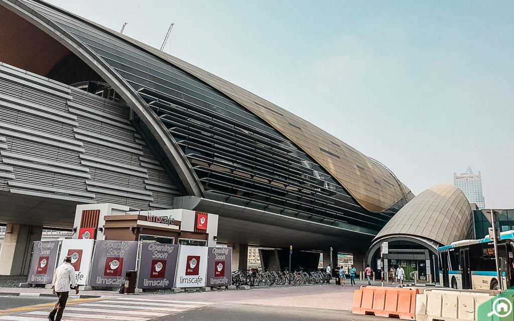 metro station near bahwan tower, downtown dubai