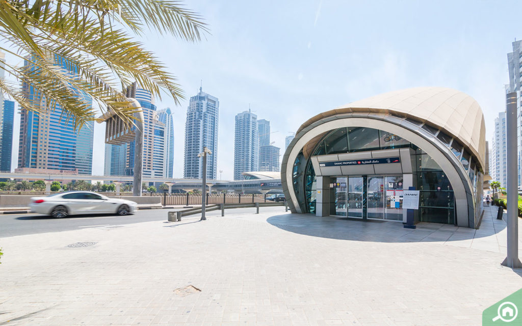 DAMAC Properties metro station near Marina Diamond 5
