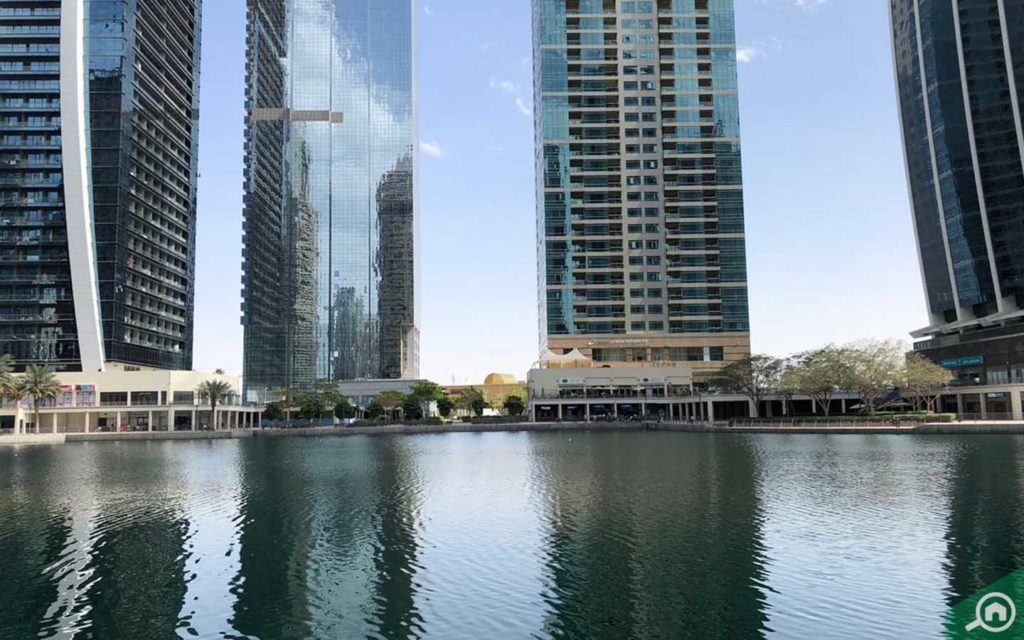 lake views from Cluster S apartments JLT