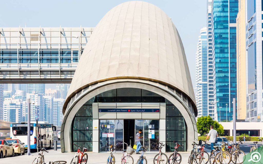 Metro station located near Reef Tower