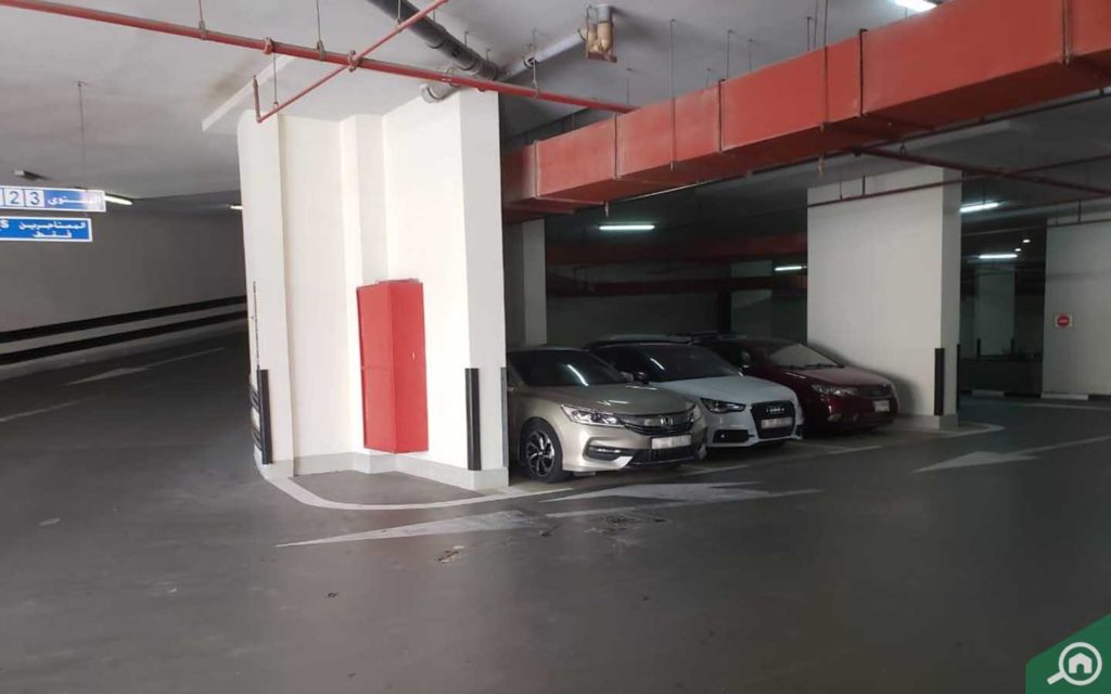 Basement parking in Crystal Tower