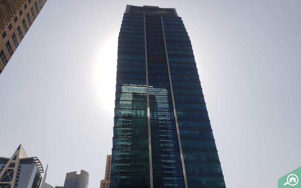 View of Reef Tower, located in JLT