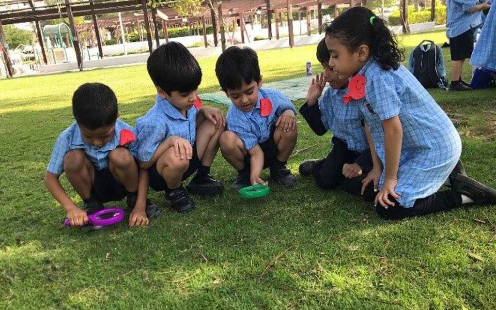 The Westminster School's Students of infant stage engaged in curricular activities