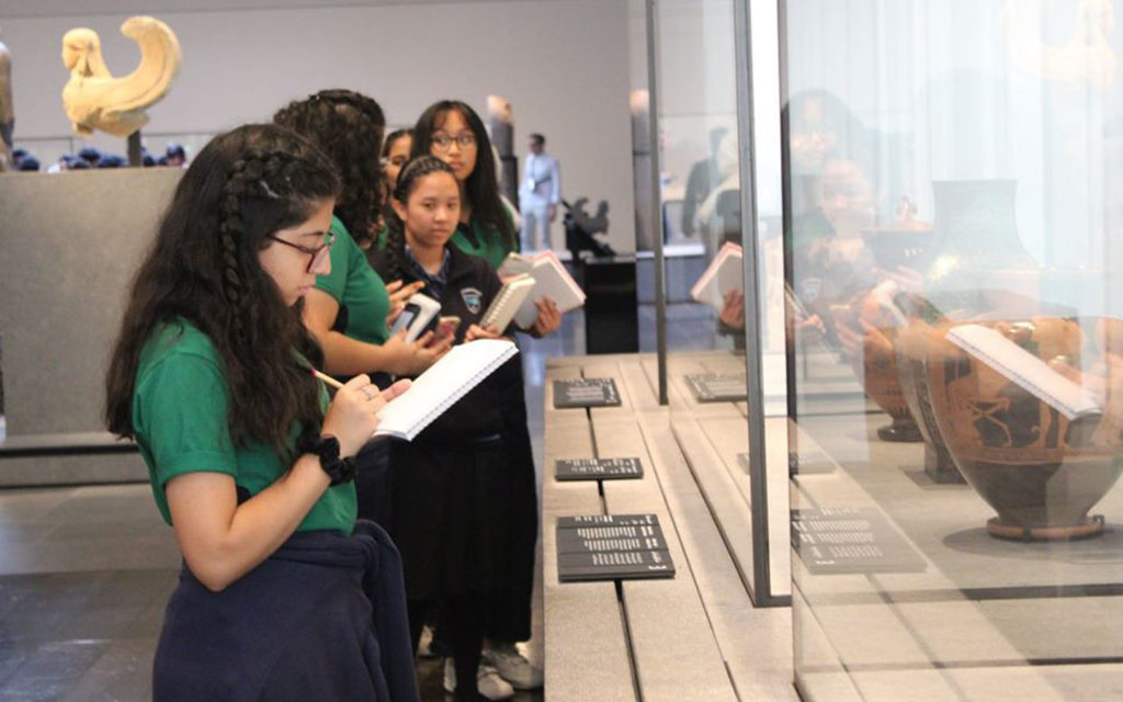 Students of The Westminster School on a field trip to Louvre Abu Dhabi.