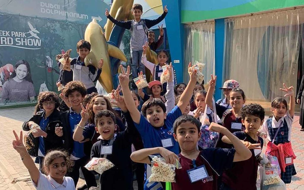 ASCS Maliha students at Creek Park
