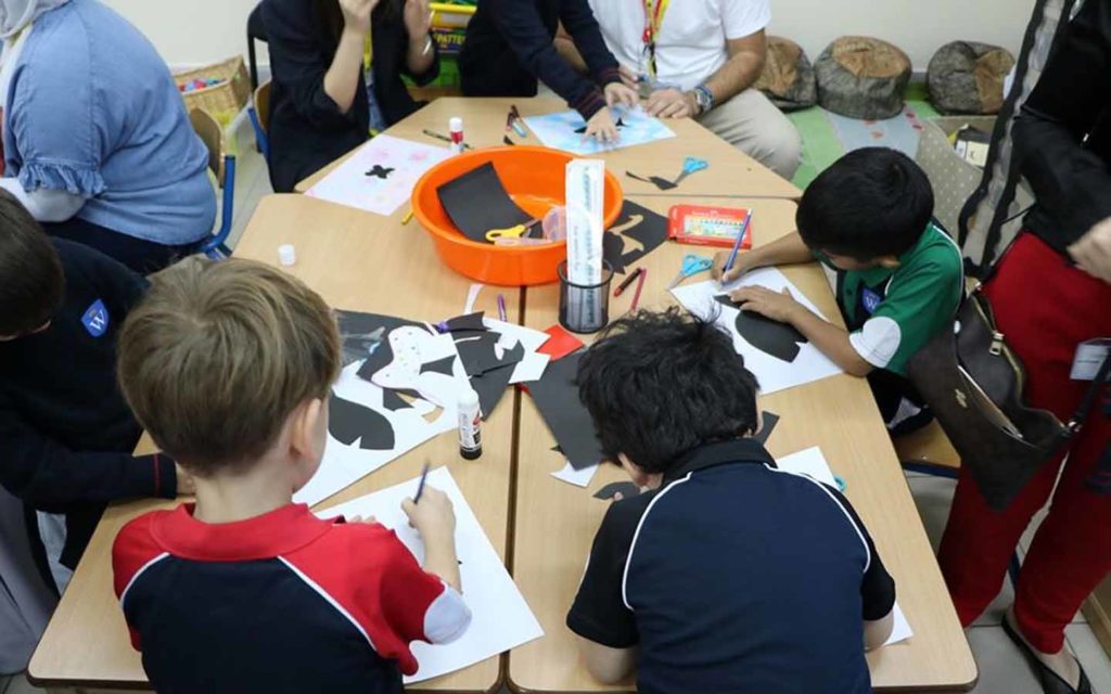 Students of GEMS Wellington International School engaged in co-curricular activities