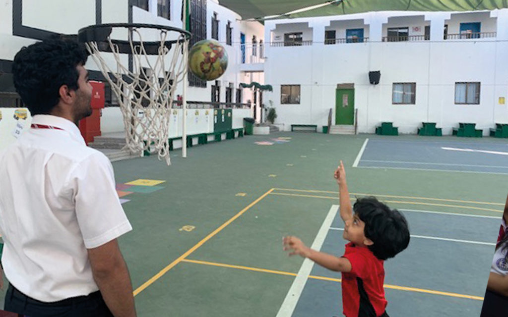 Basketball court at Dubai Gem Private School