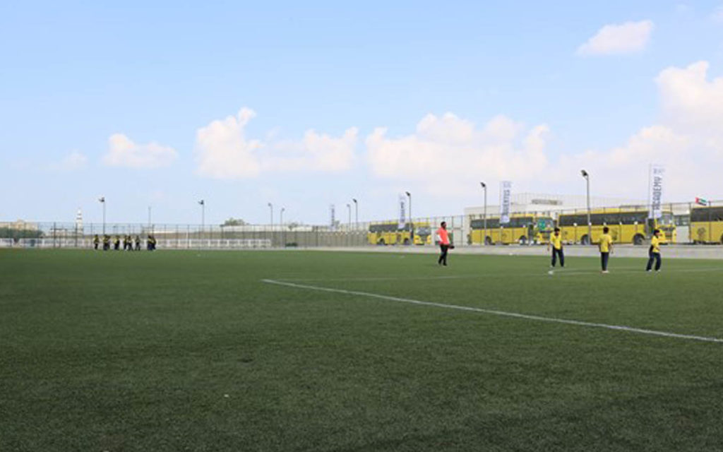 Vast outdoor football field at WSR