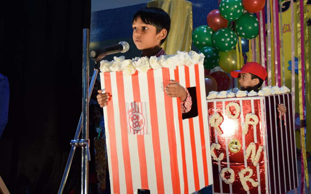 Students of PACE International School Sharjah wearing costumes to celebrate annual function