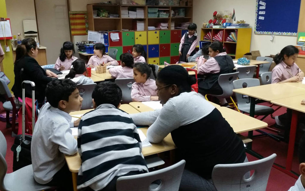 classroom of Ras Al Khaimah American Academy for Girls