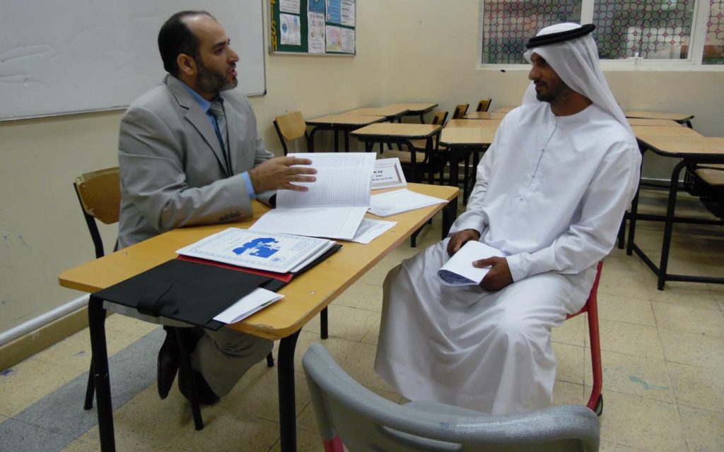 parents-teacher meeting at Al Zuhour Private School