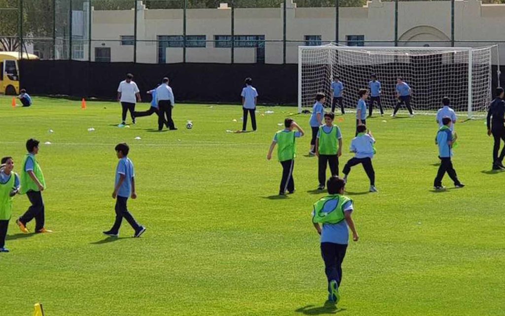 Outdoor soccer field at Future International School Al Ain